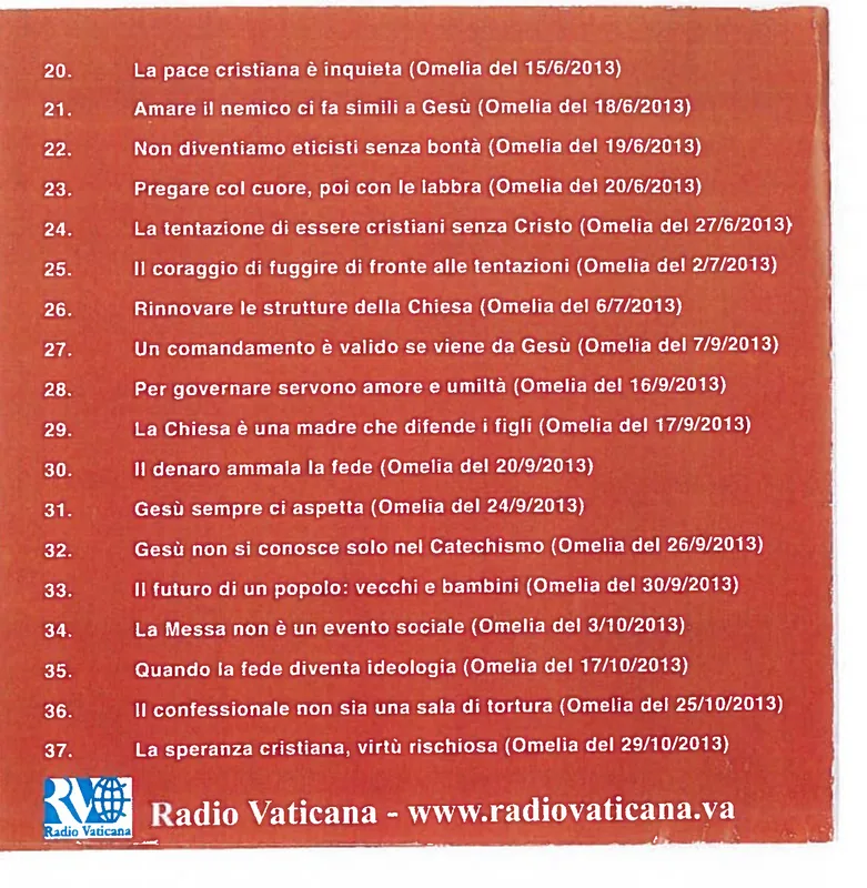 Retro: Lasciamoci amare – tracklist Radio Vaticana
